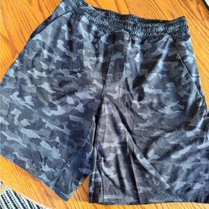 Lululemon Men's Black Camouflage Athletic Shorts